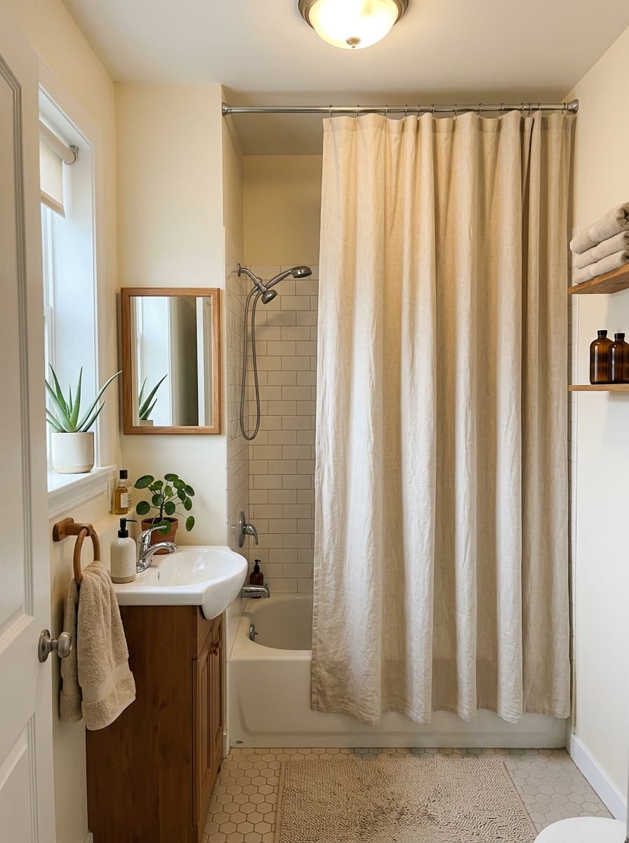 Soft Linen Shower Curtain