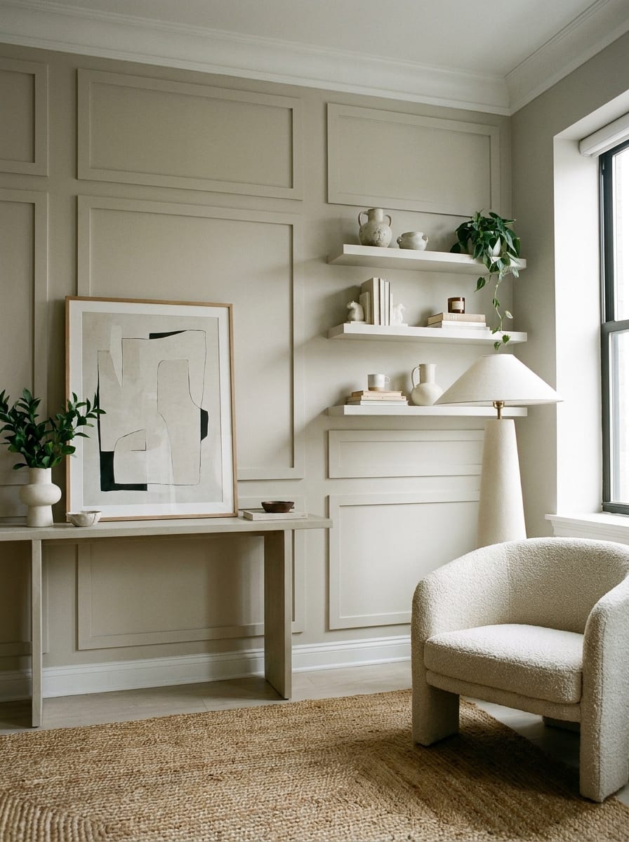 Apartment-Friendly Wall Molding Look
