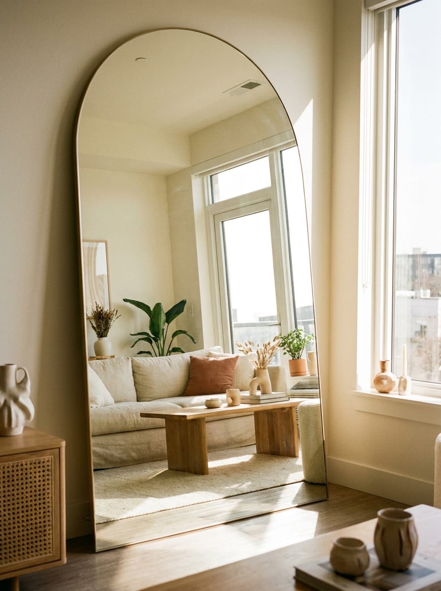 Full-Length Mirrors That Expand Light
