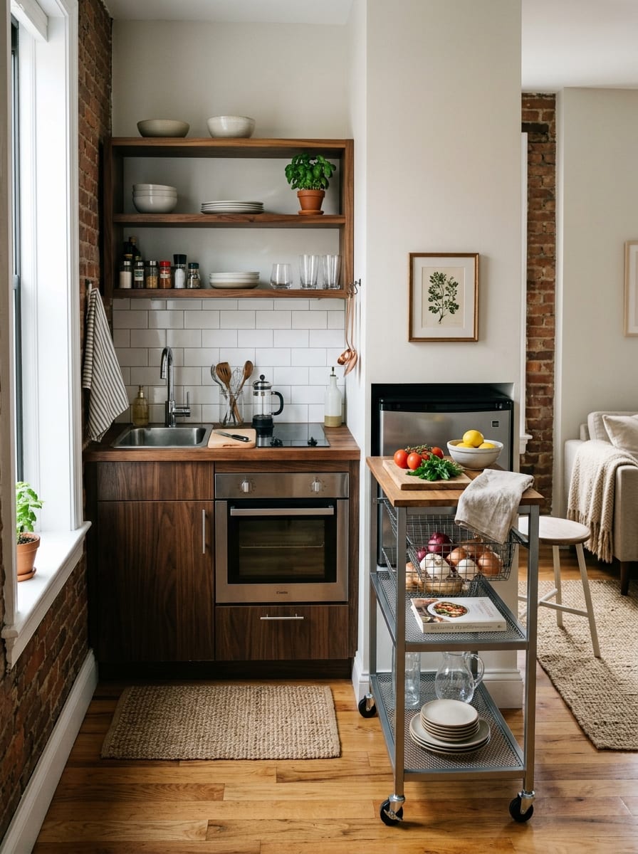 Compact Kitchen Extension Cart