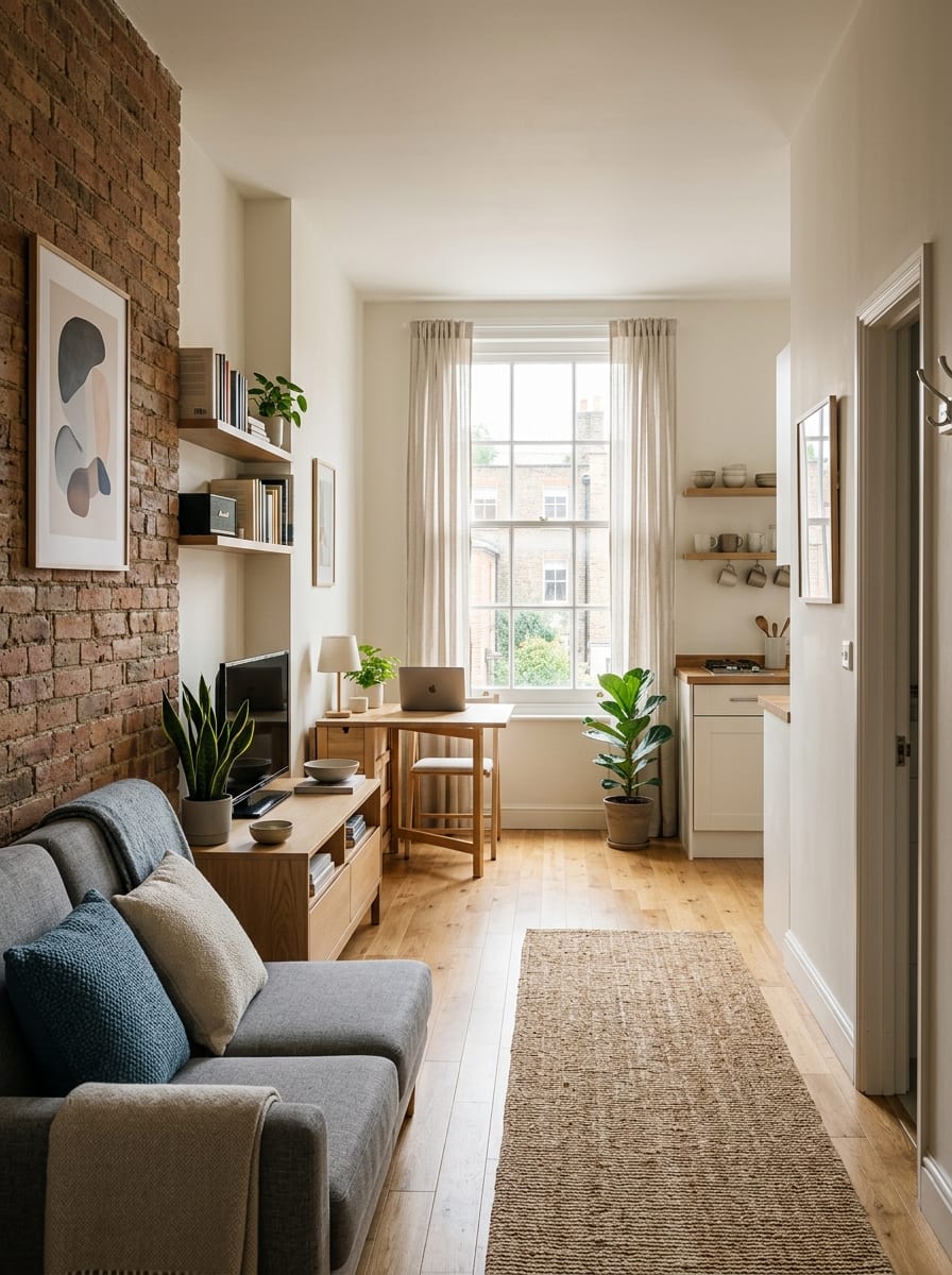 One-Wall Living Layout