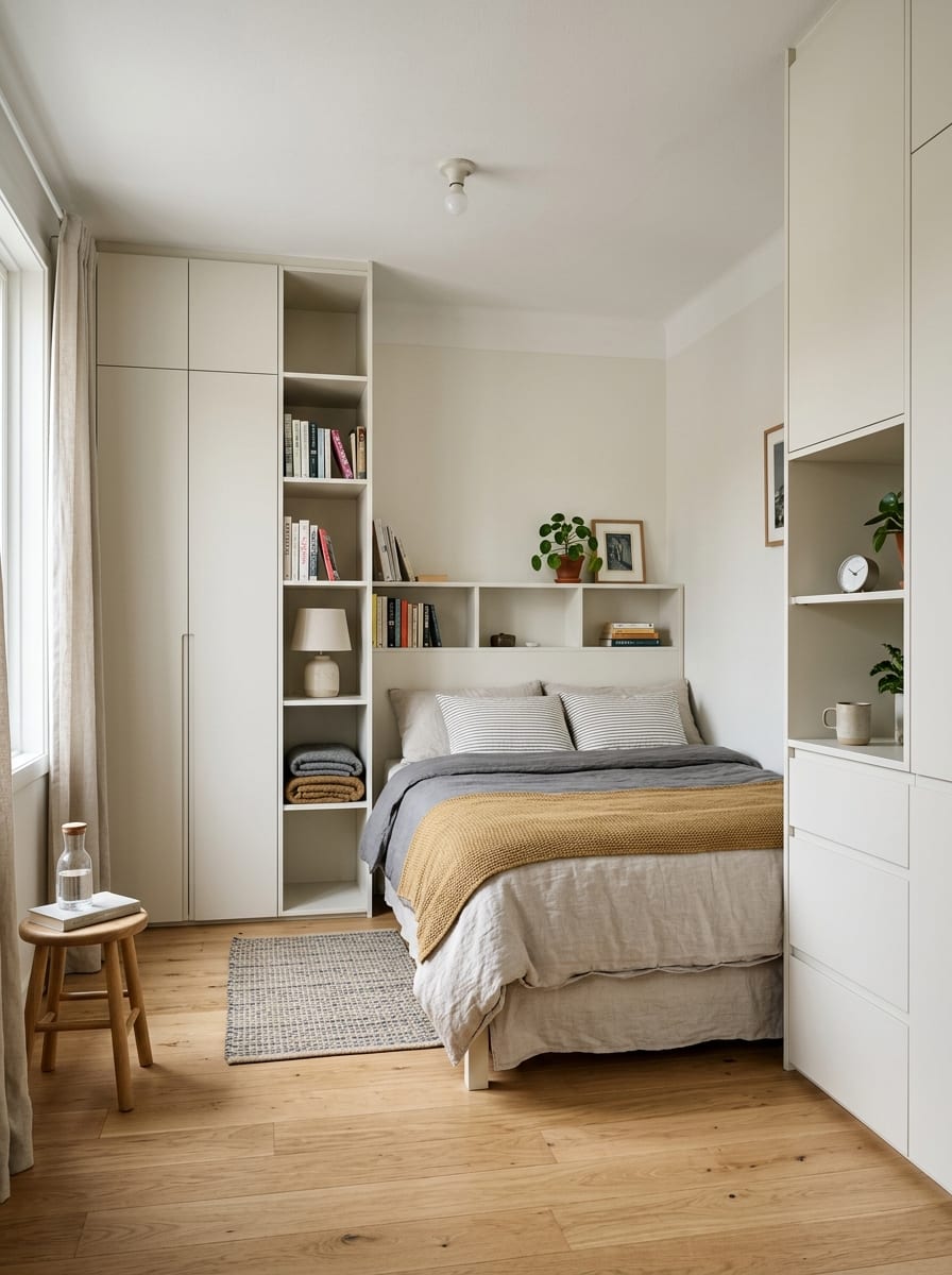 Tall Storage Around the Bed