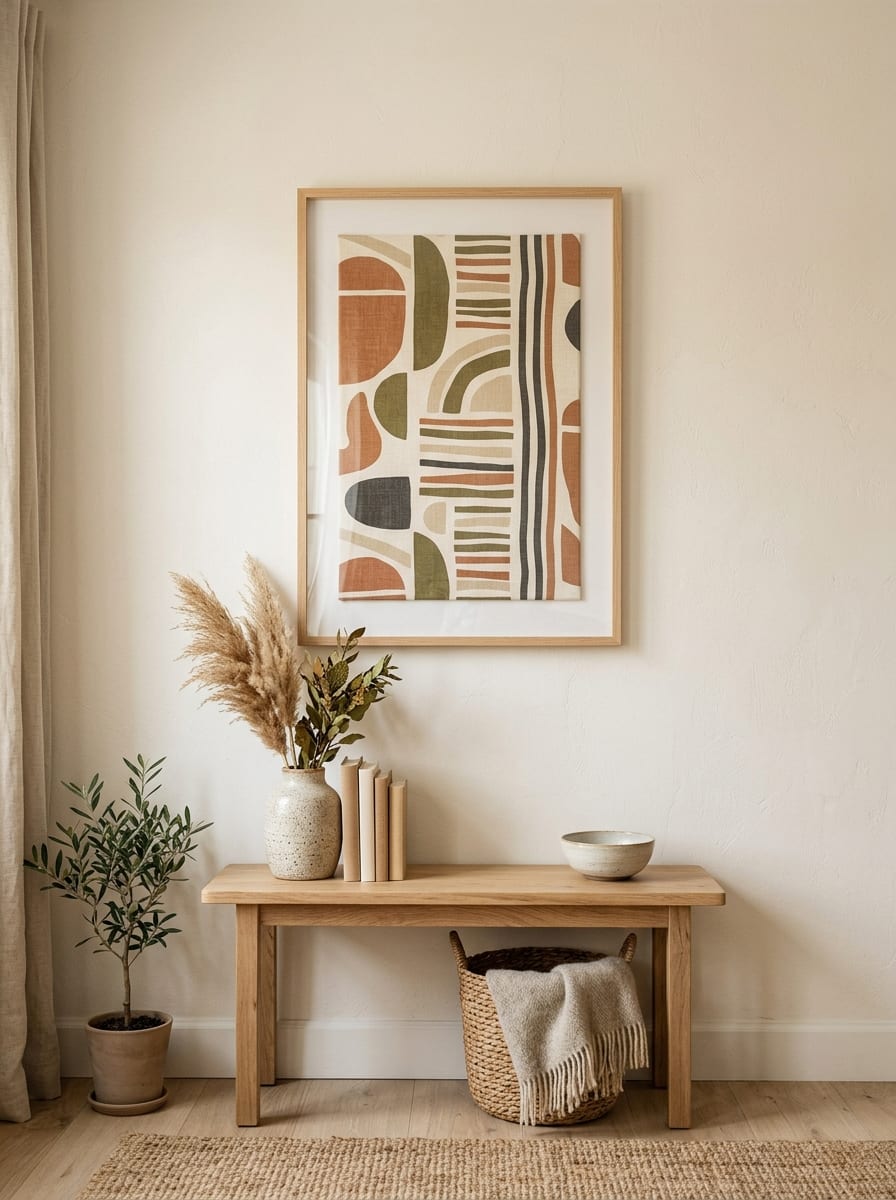 Framed Fabric Wall Art