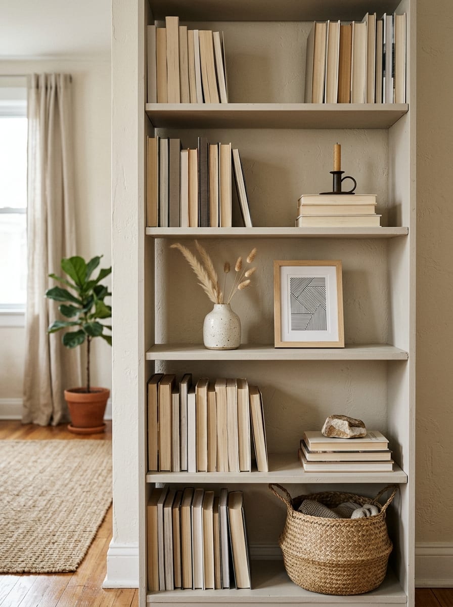 Styled Bookshelf With Fewer Pieces
