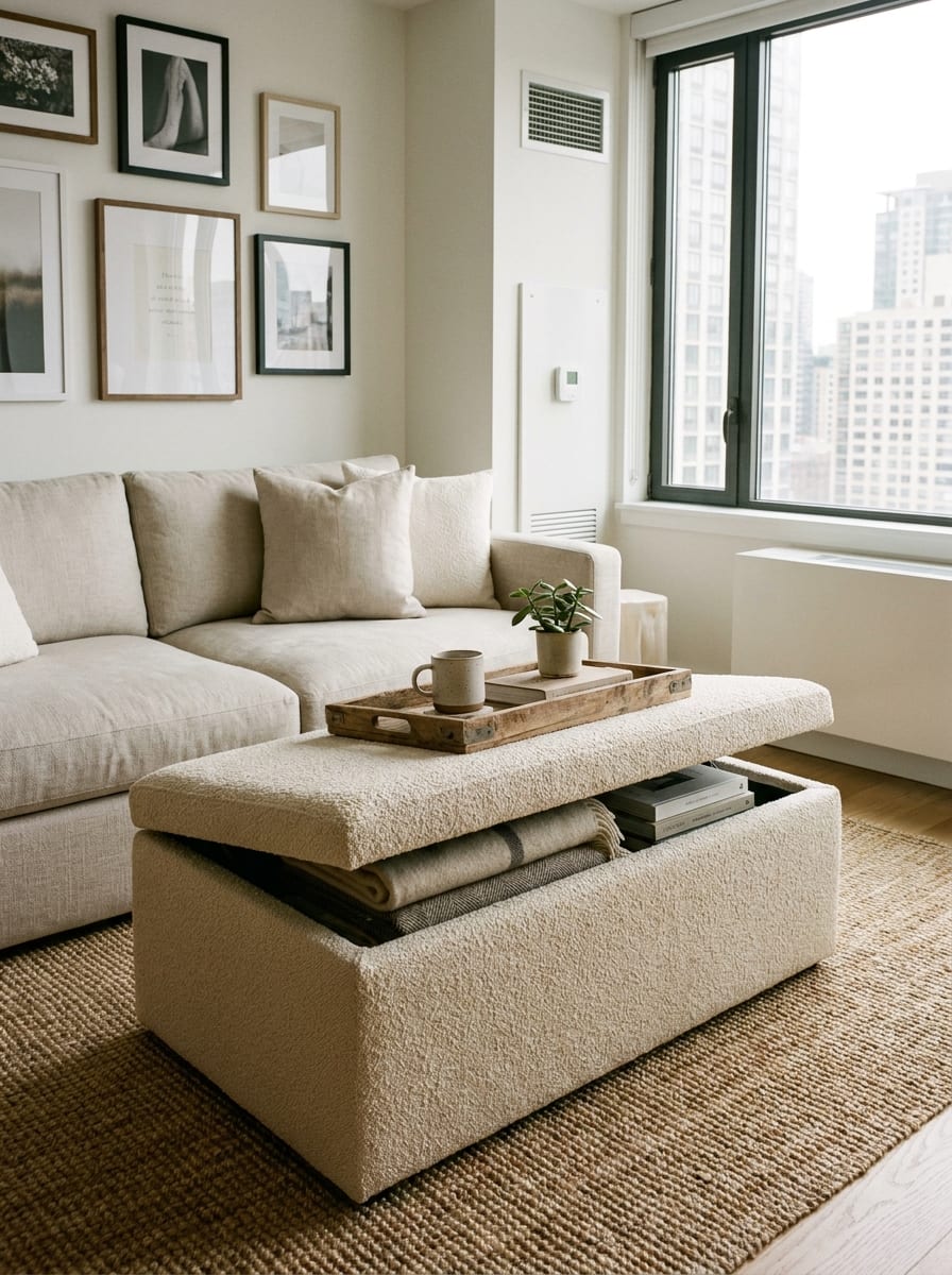 Hidden Storage Ottoman Zone