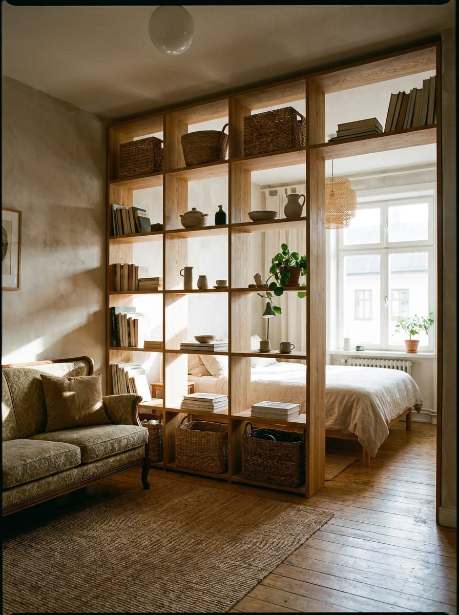 Open Shelf Room Divider
